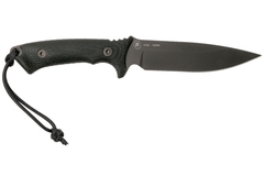 Фото Нож с фиксированным клинком Spartan Blades Harsey Difensa, сталь CPM-S35VN Tungsten DLC, рукоять черная микарта, чехол черный