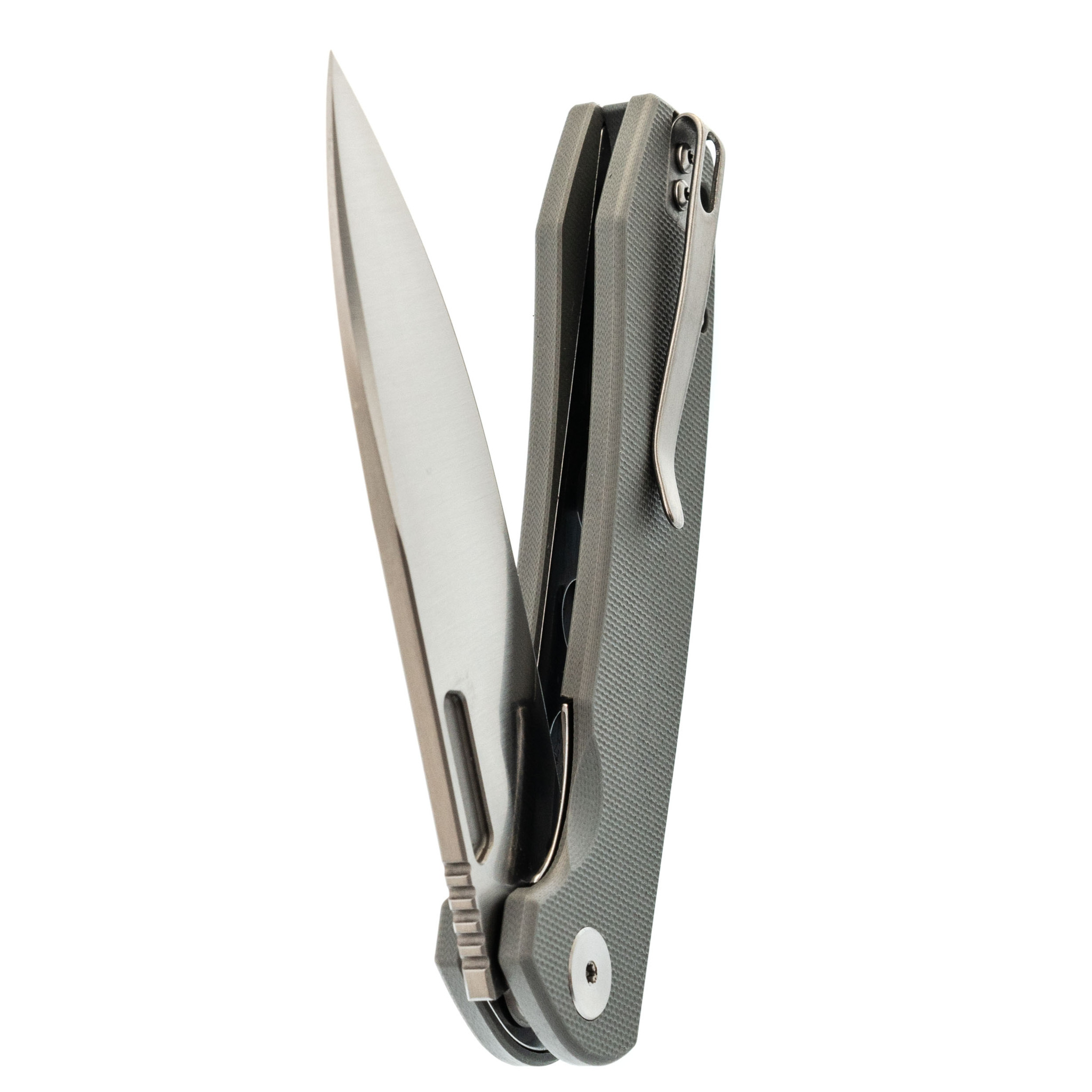 Складной нож Trivisa Columba-03gr, сталь 14C28N, рукоять G10, серый - фото 6