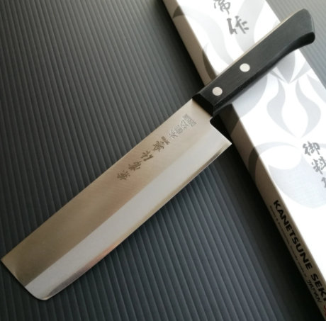 Нож кухонный Накири 165 мм, сталь Shirogami 2/SUS410, рукоять black plywood