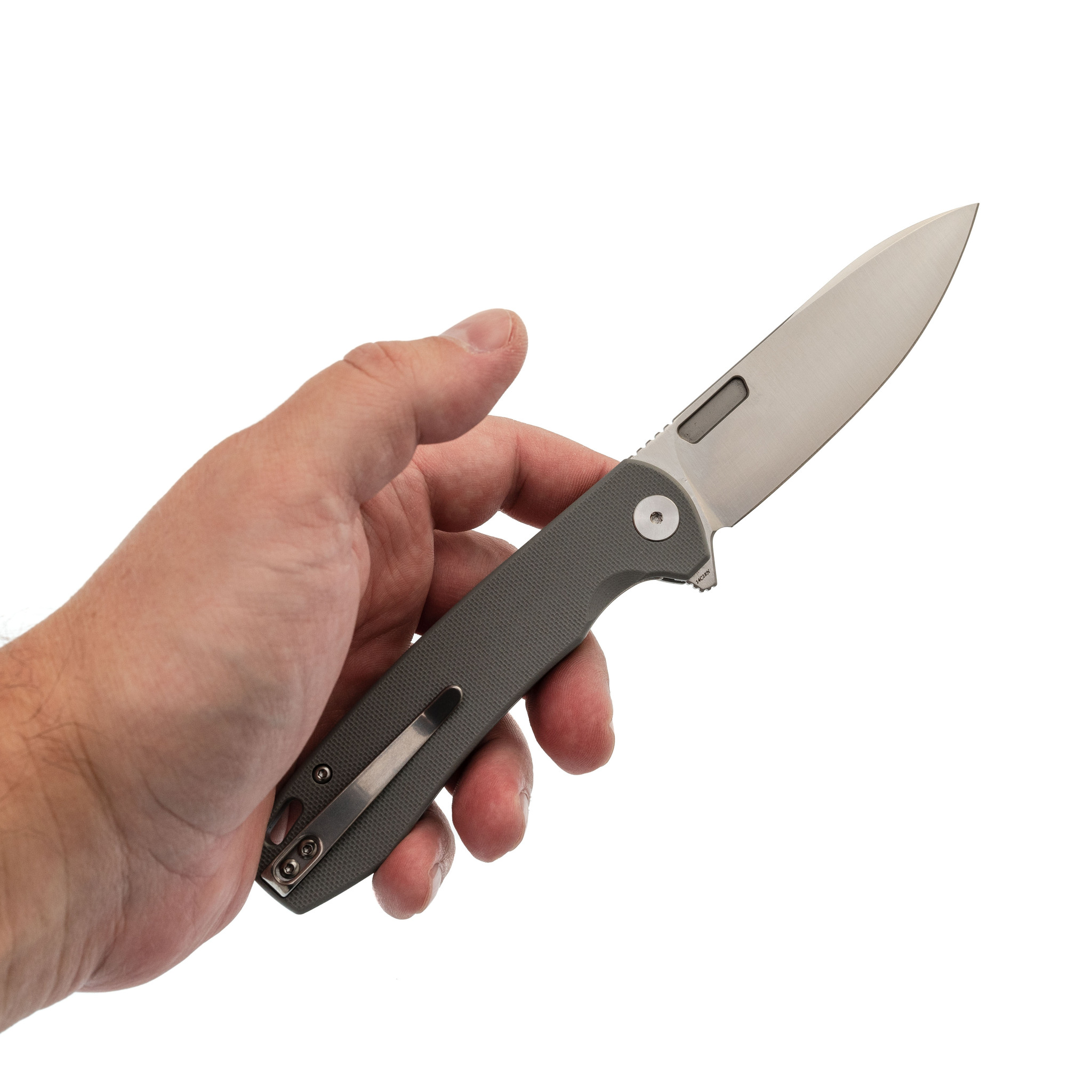 Складной нож Trivisa Columba-03gr, сталь 14C28N, рукоять G10, серый - фото 7