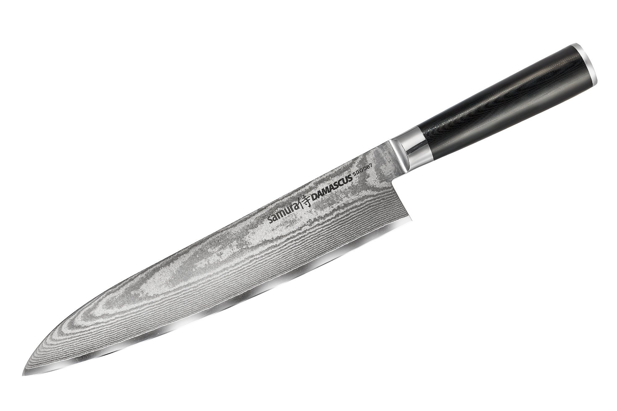 Нож кухонный "Samura DAMASCUS" Гранд Шеф 240 мм, G-10, дамаск 67 слоев