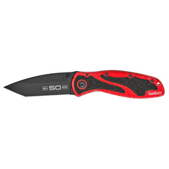 Фото Нож KERSHAW Blur 1670K50W, сталь BDZ-1, рукоять алюминиевый сплав (6061 T-6) / Trac-Tec красно-черный