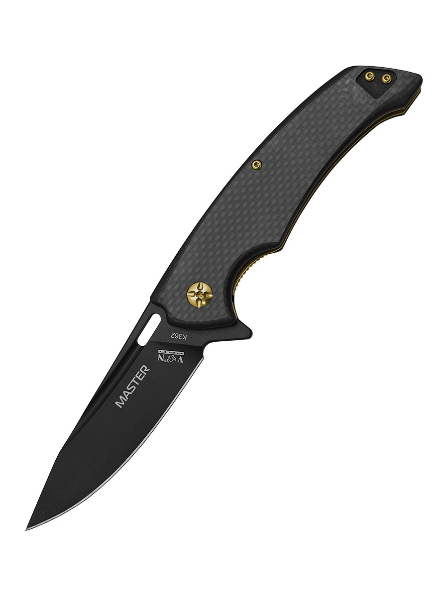 Складной нож Master, сталь AUS8, рукоять carbon fiber