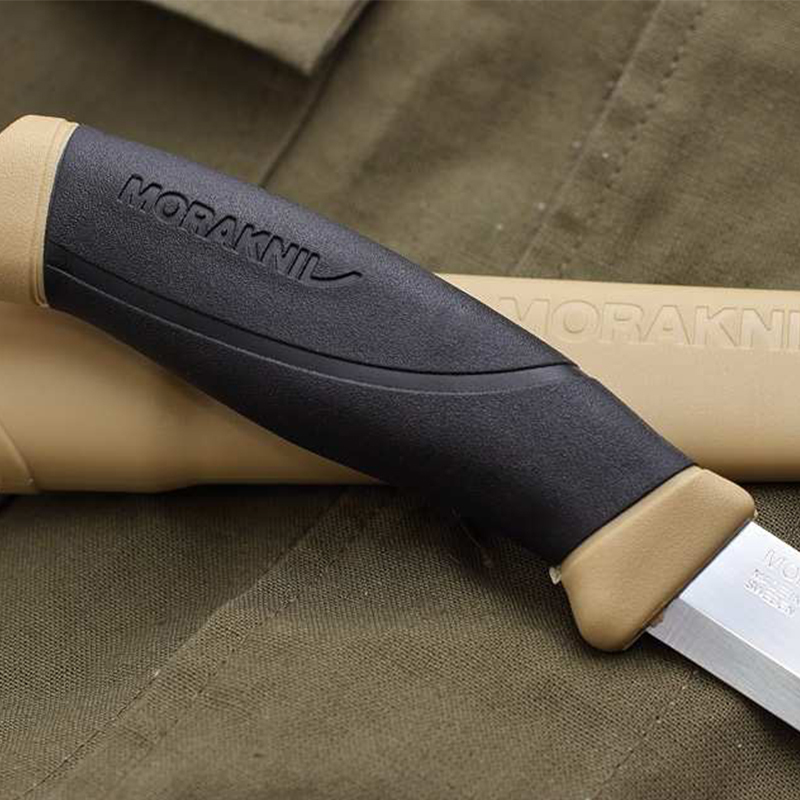 Нож с фиксированным лезвием Morakniv Companion Desert, сталь Sandvik 12С27, рукоять резина/пластик - фото 7