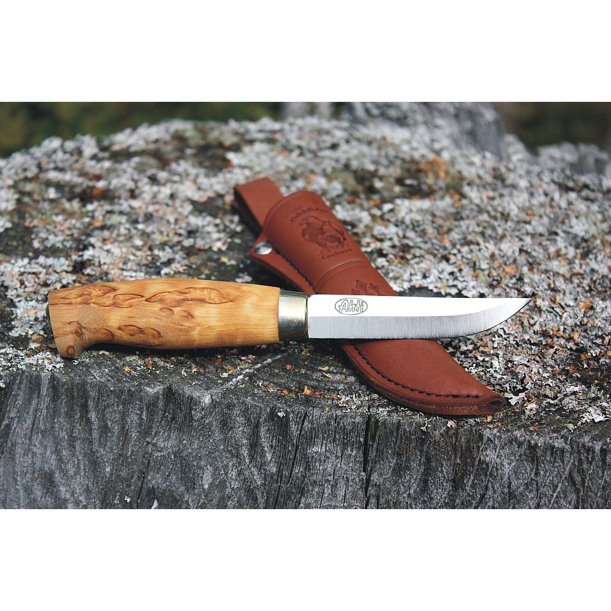 Нож Ahti Puukko Metsa 95, финская береза, сталь 12C27 - фото 7