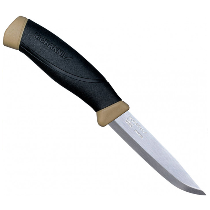Нож с фиксированным лезвием Morakniv Companion Desert, сталь Sandvik 12С27, рукоять резина/пластик - фото 2