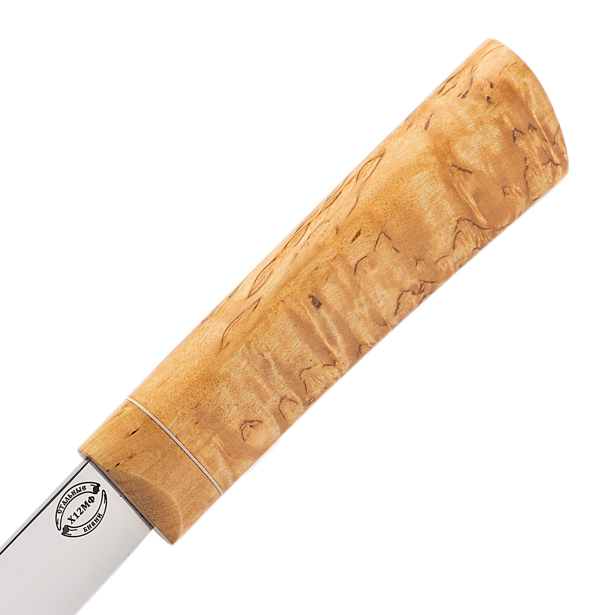 Нож Якутский средний, сталь Х12 МФ, рукоять карельская береза от Ножиков