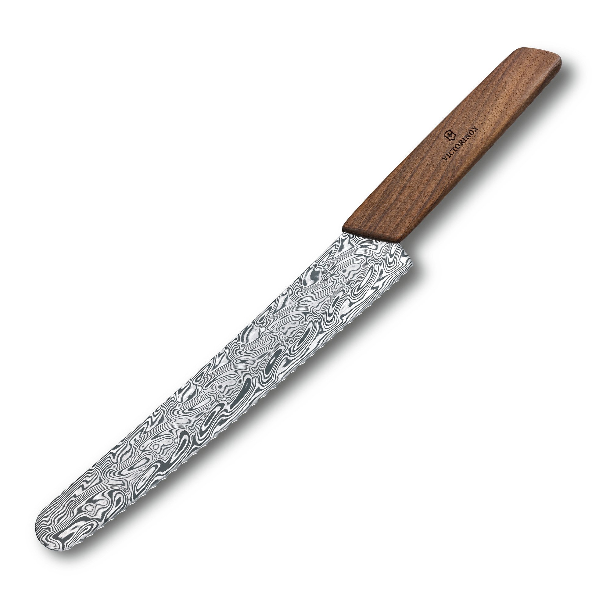 Нож для хлеба Victorinox Damast LE, сталь дамаск, рукоять ореховое дерево