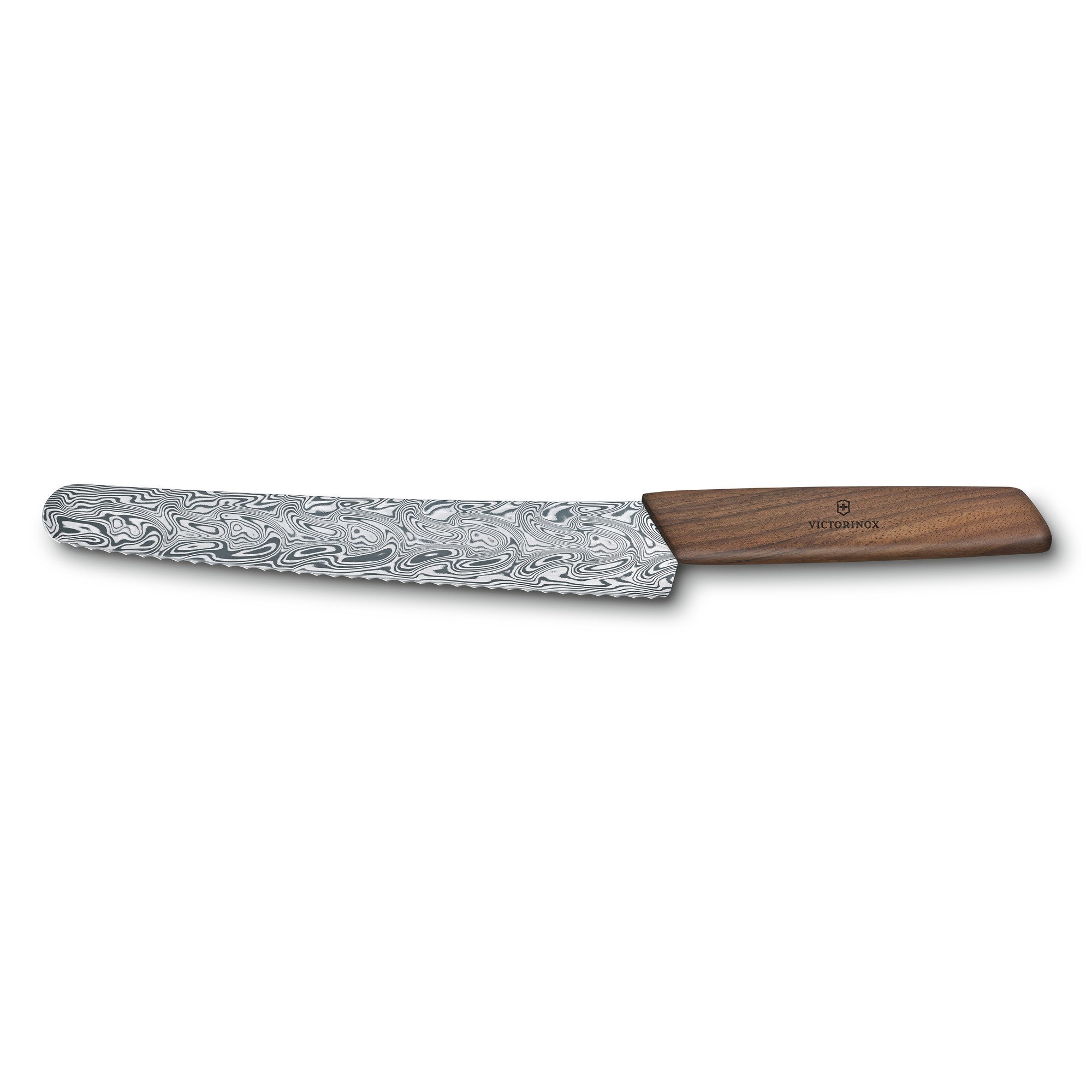 Нож для хлеба Victorinox Damast LE, сталь дамаск, рукоять ореховое дерево - фото 2