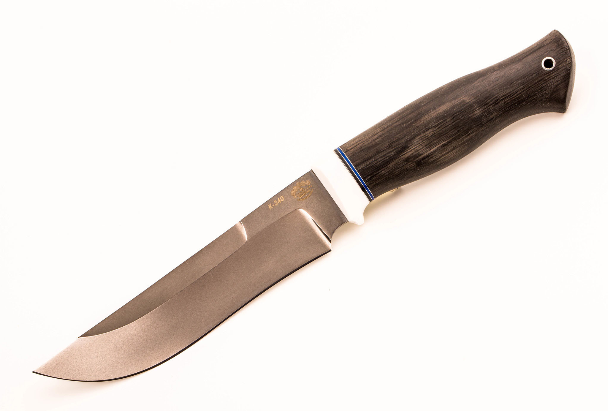 Нож Путина, K340, черный граб, рог