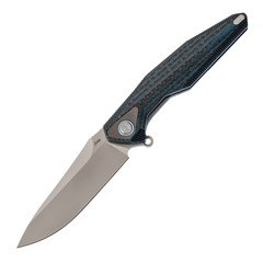 Фото Нож складной Tulay Rikeknife, сталь 154CM, Blue G10/Carbon Fiber