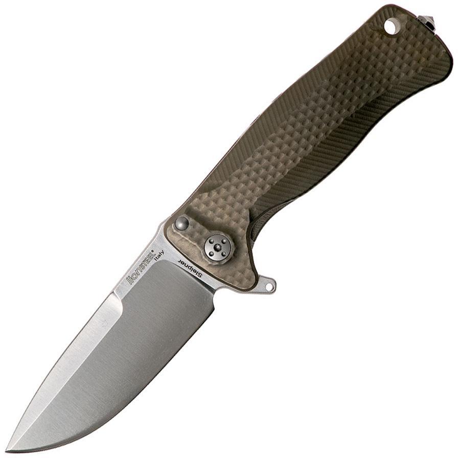 Нож складной LionSteel SR22 B (BRONZE) Mini, сталь Uddeholm Sleipner® Satin, рукоять титан по технологии Solid®, бронзовый