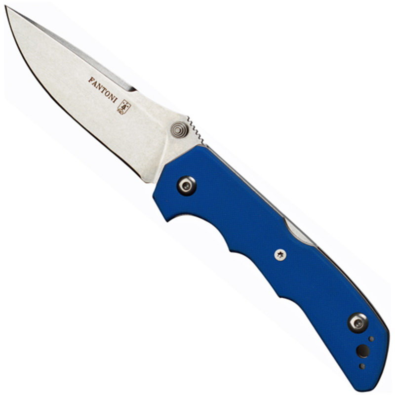 Нож складной Fantoni, Mix, Massimo Fantoni Design, FAN/MIX BL, сталь CPM-S30V, рукоять стеклотекстолит G-10, синий от Ножиков