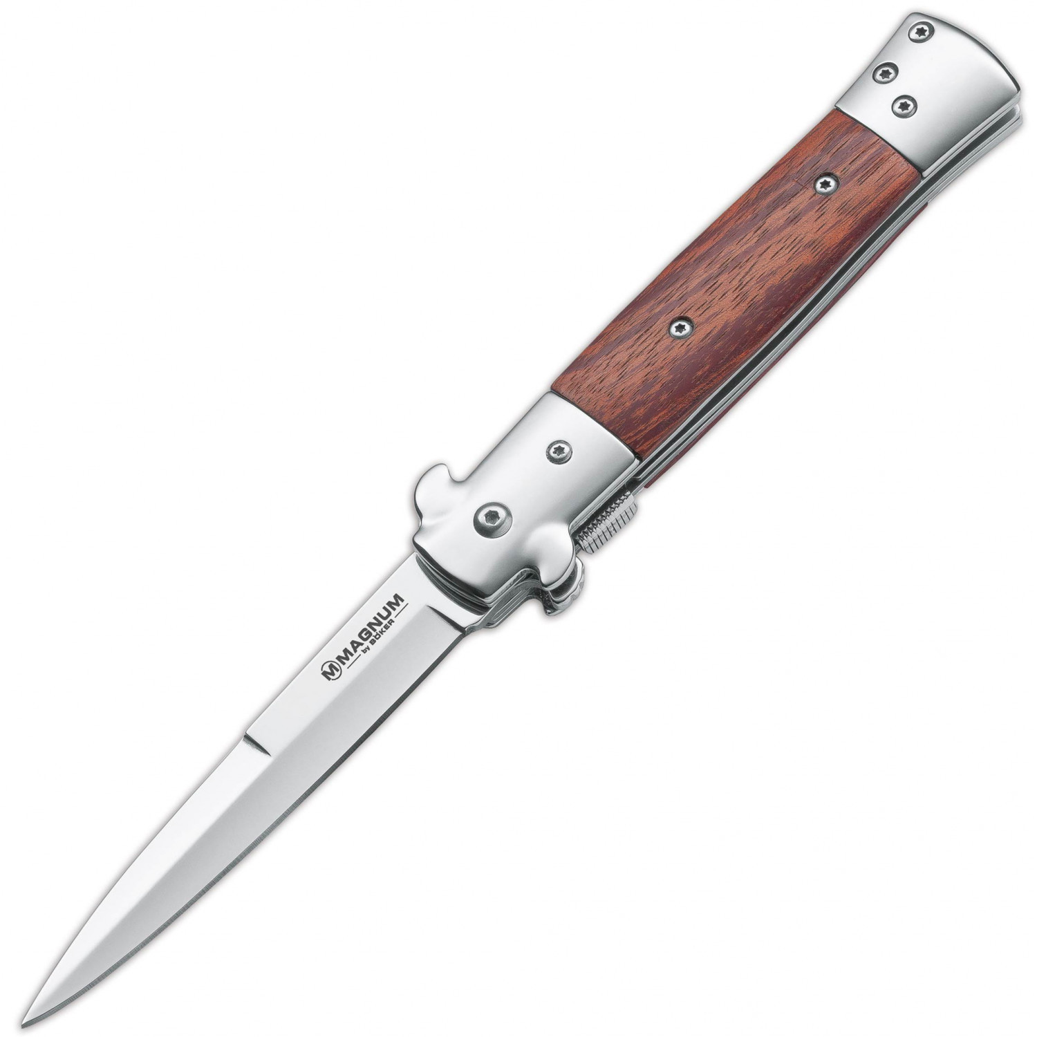 Складной нож Magnum Italian Classic - Boker 01LL310, сталь 440A Polished, рукоять дерево палисандр, коричневый - фото 1