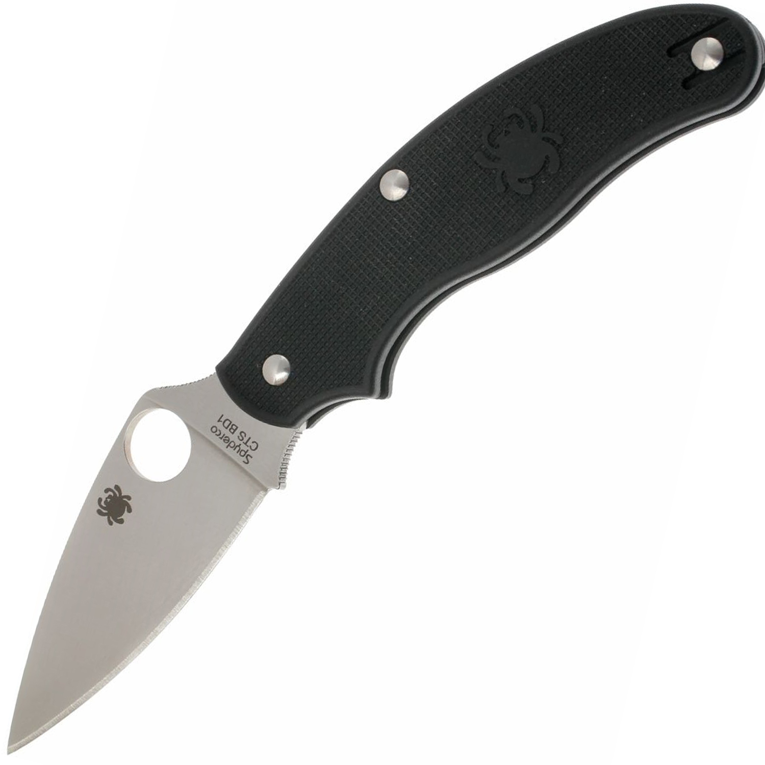 Нож складной UK Penknife Spyderco 94PBK, сталь Carpenters CTS® BD1 Alloy Satin Plain, рукоять термопластик FRN, чёрный