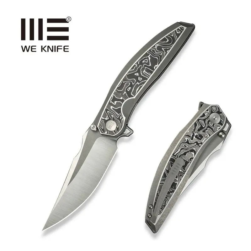 

Складной нож We Knife Quinseris, сталь M390, рукоять титан/карбон