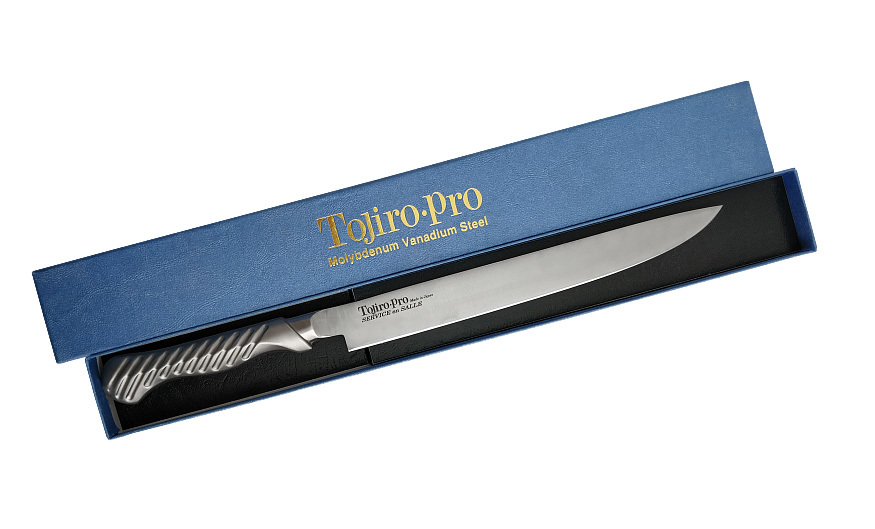 фото Нож универсальный сервисный service knife tojiro, fd-705, сталь aus-8, серый
