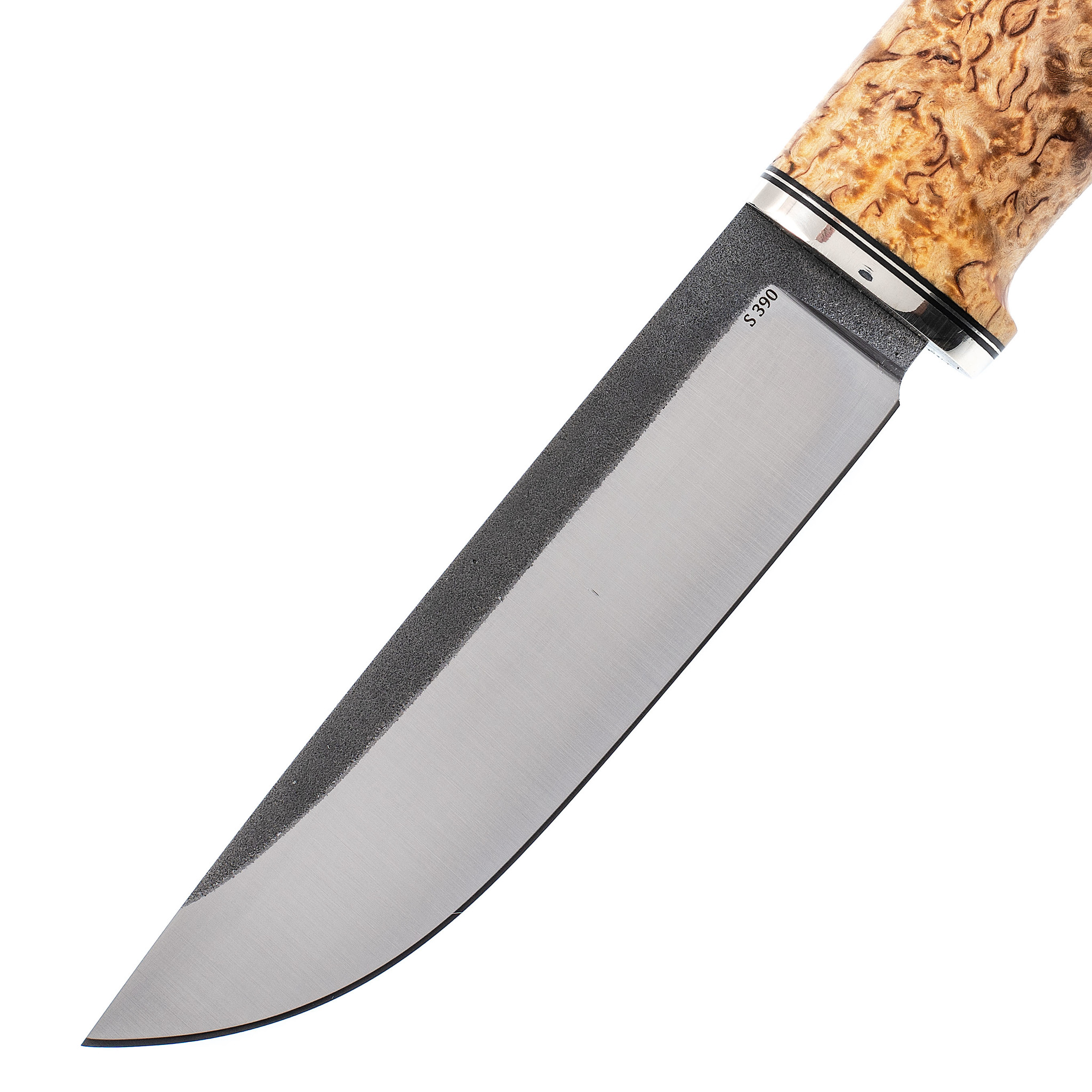 Нож Лиман, клинок S390, рукоять натуральная карельская береза - фото 2