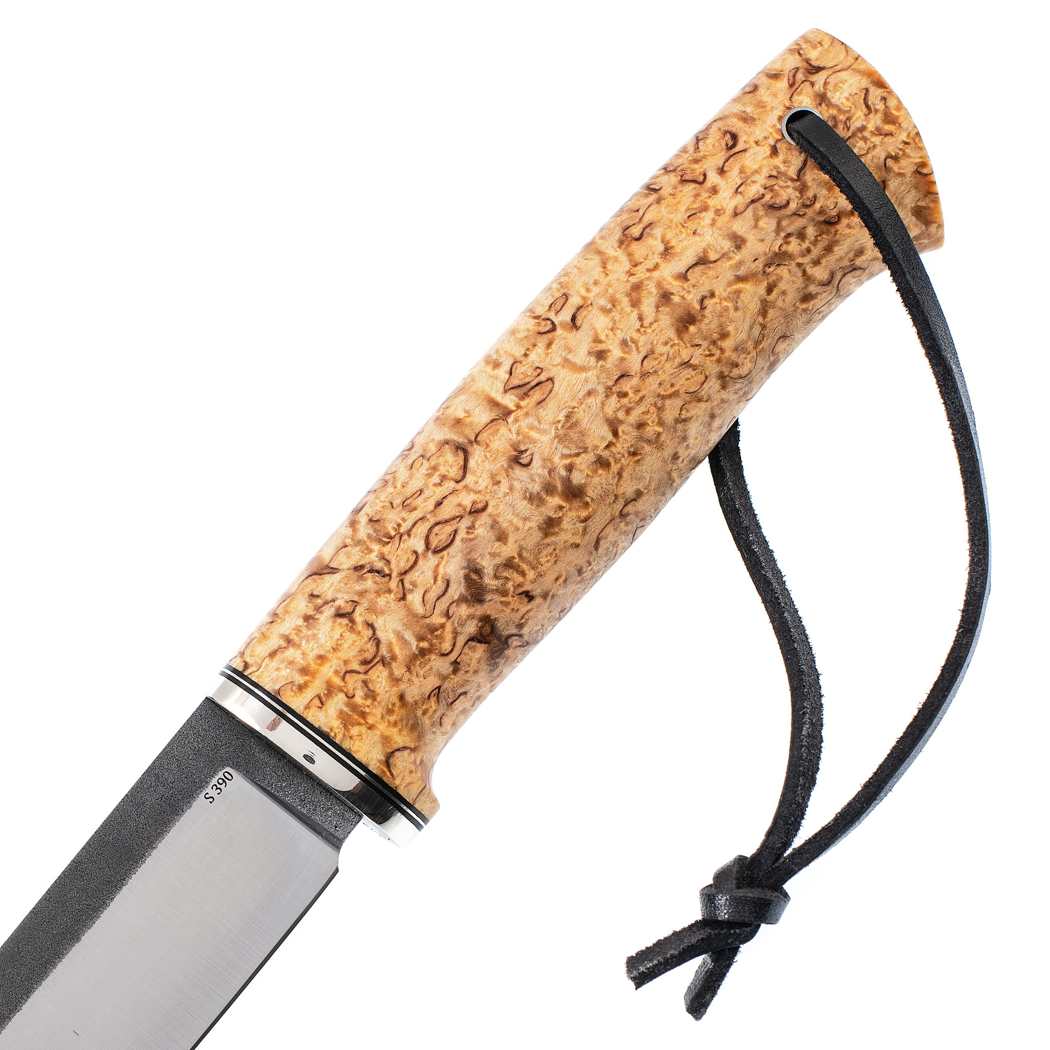 Нож Лиман, клинок S390, рукоять натуральная карельская береза - фото 3