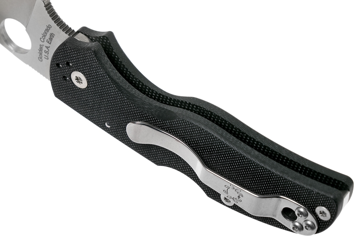 Нож складной Native 5 - Spyderco C41GP5, сталь Crucible CPM® S30V Satin Plain, рукоять стеклотекстолит G10, чёрный от Ножиков