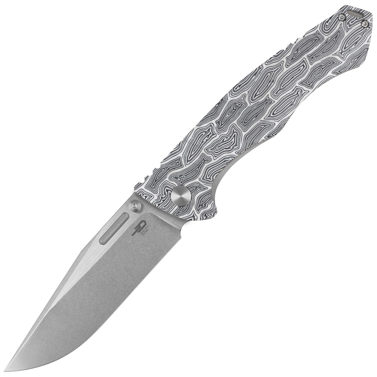 Складной нож Bestech Keen II, сталь S35VN, рукоять G10/титан, белый/черный
