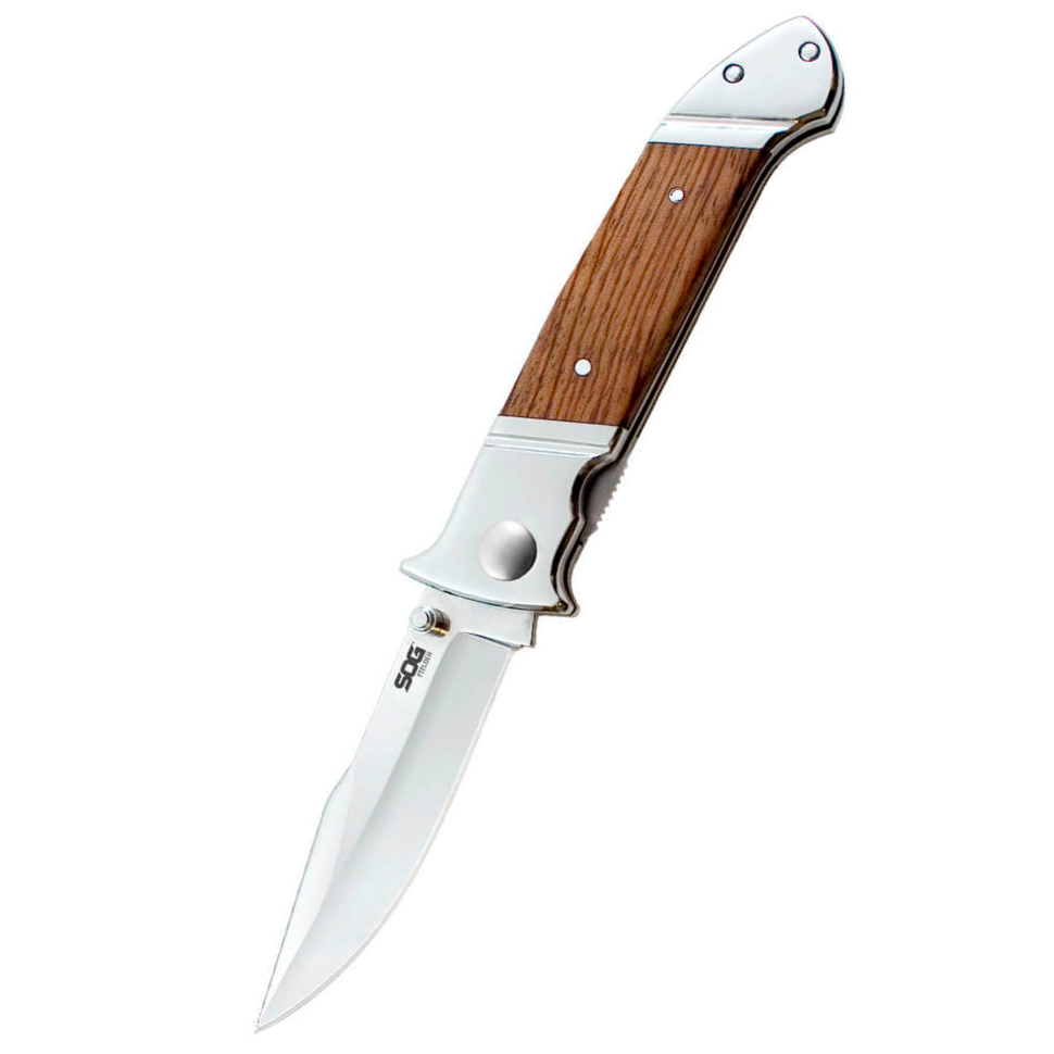 Складной нож Fielder - SOG FF30, сталь 7Cr17, рукоять дерево/сталь - фото 5