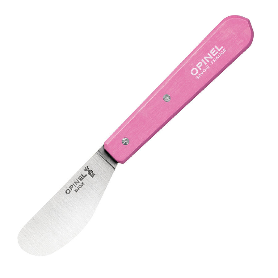 Нож для масла Opinel №117, деревянная рукоять, блистер, нержавеющая сталь, розовый