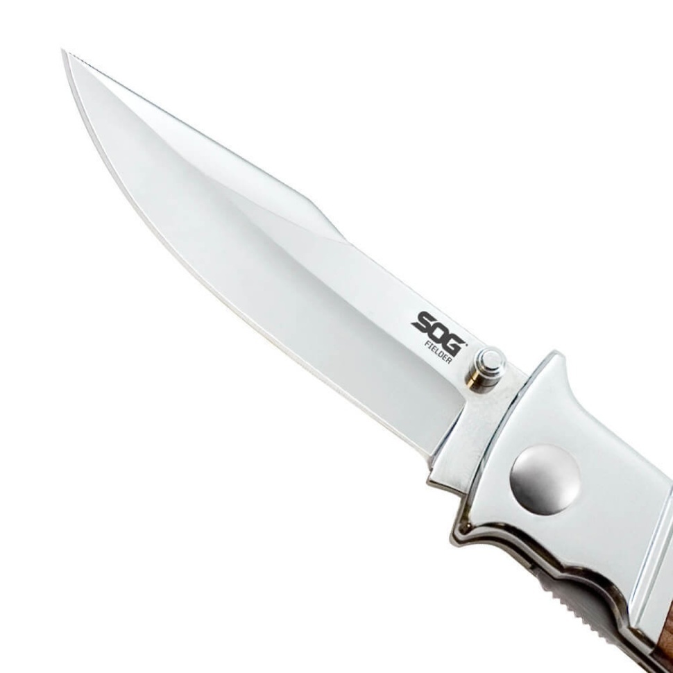 Складной нож Fielder - SOG FF30, сталь 7Cr17, рукоять дерево/сталь - фото 6