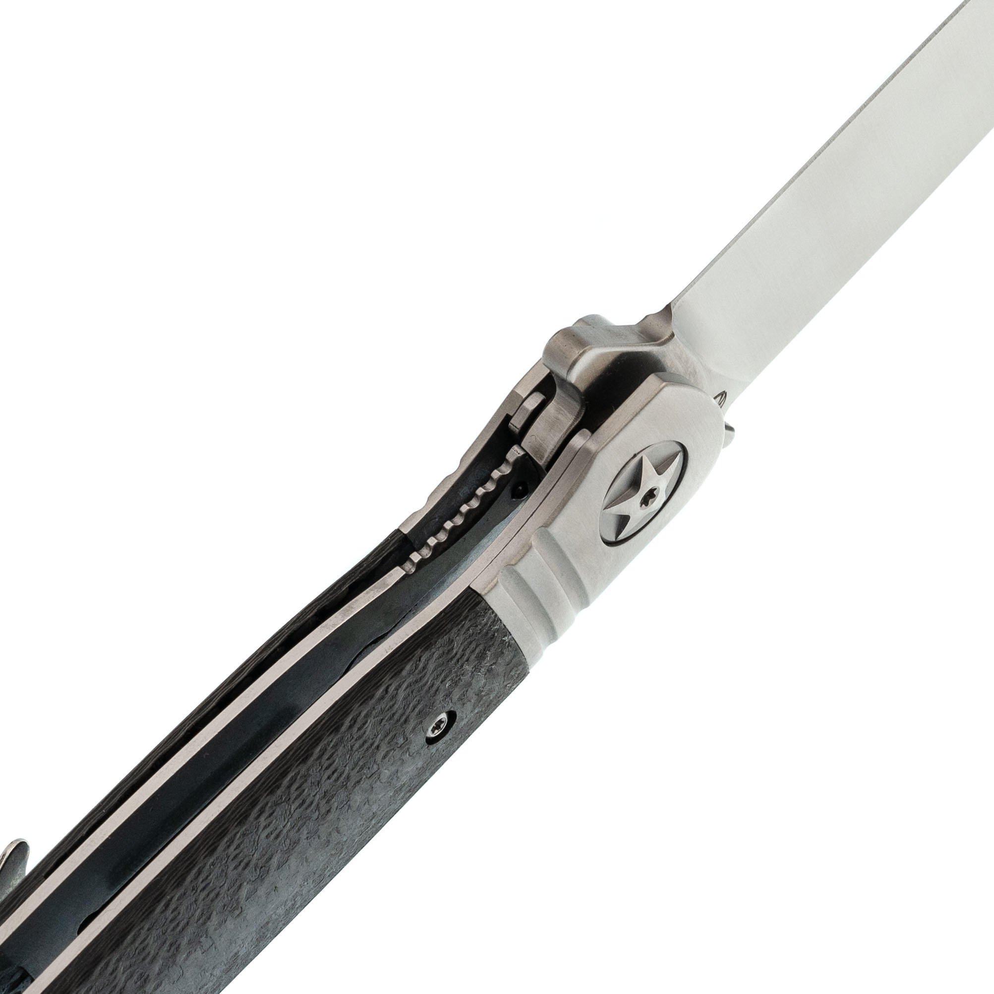 Складной нож НКВД 3-1, сталь D2, рукоять карбон - фото 4