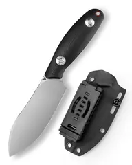 Фото Походный нож Trivisa Aubergine-BG, сталь 14C28N, рукоять G10, черный