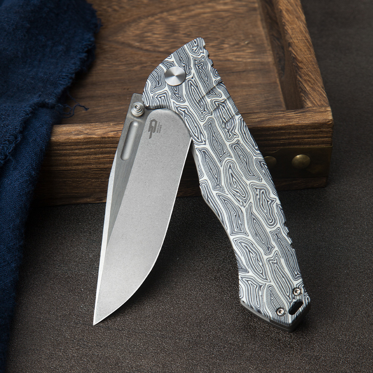 Складной нож Bestech Keen II, сталь S35VN, рукоять G10/титан - фото 3
