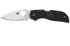 Фото Складной нож Spyderco Chaparral LTW Serrated сталь CTS-XHP, рукоять Gray FRN