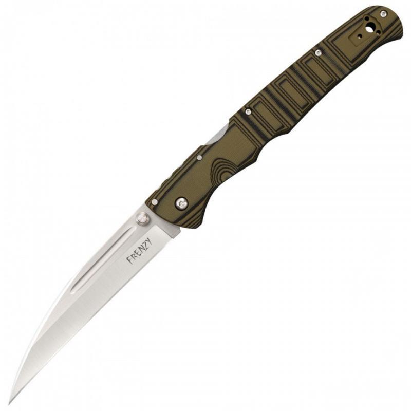 Складной нож Frenzy 2 Green/Black Cold Steel, сталь CPM-S35VN, рукоять G10 - фото 4