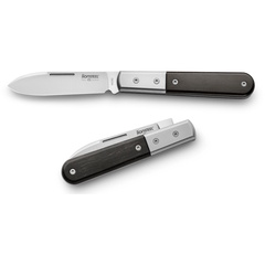 Фото Складной нож LionSteel Barlow Roundhead, сталь M390, рукоять титан/эбеновое дерево