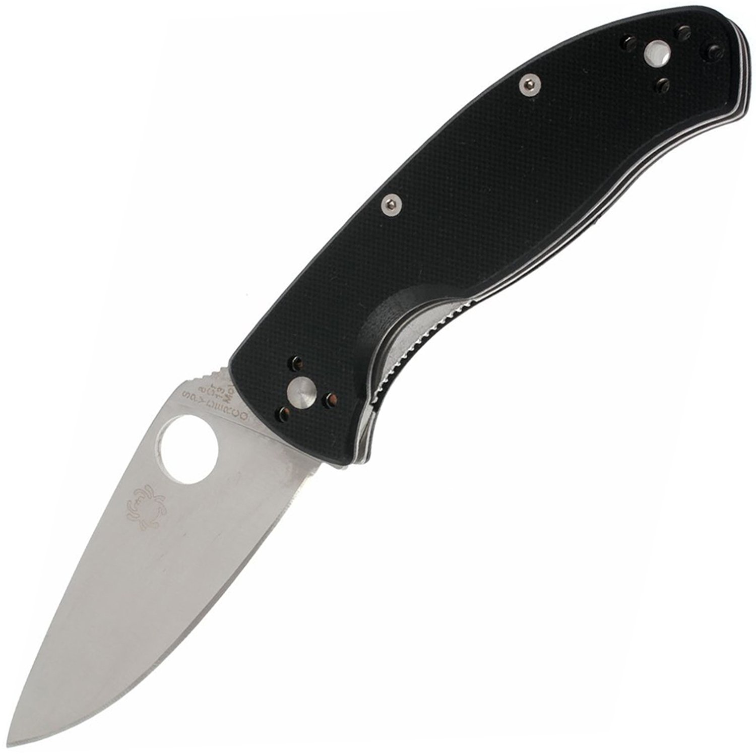 Складной нож Spyderco Tenacious - C122GP, сталь 8Cr13MOV Satin Plain, рукоять стеклотекстолит G10, чёрный