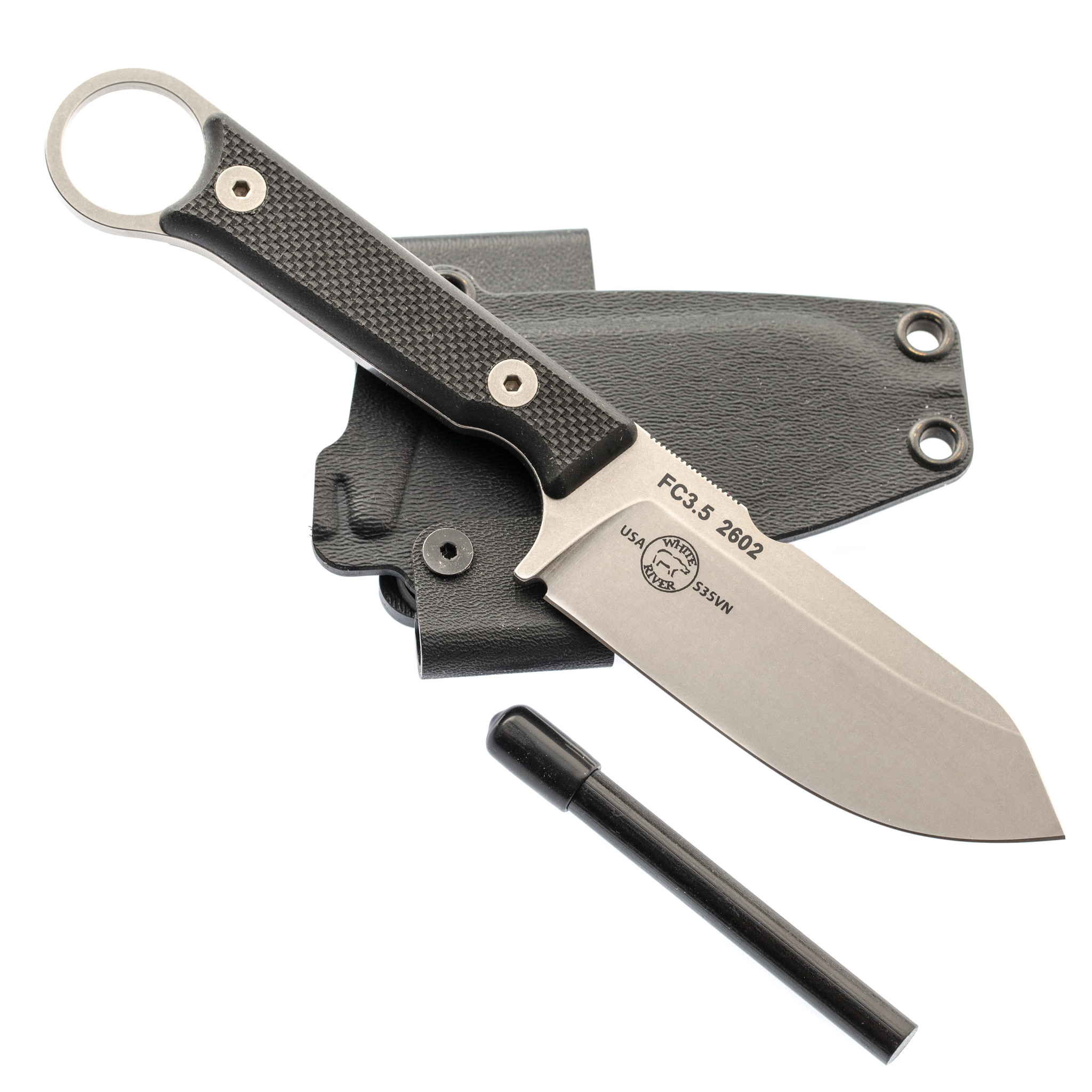 Нож White River FIRECRAFT 3.5 Pro StoneWash, сталь CPM S35VN, рукоять G10 черная