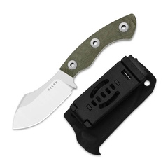 Фото Туристический нож Kizer Rook, сталь AEB-L, рукоять микарта, зеленый
