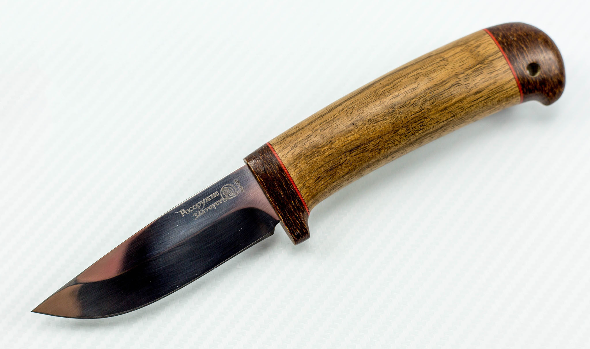 фото Нож малек-2 с рисунком, сталь 95х18, орех росоружие