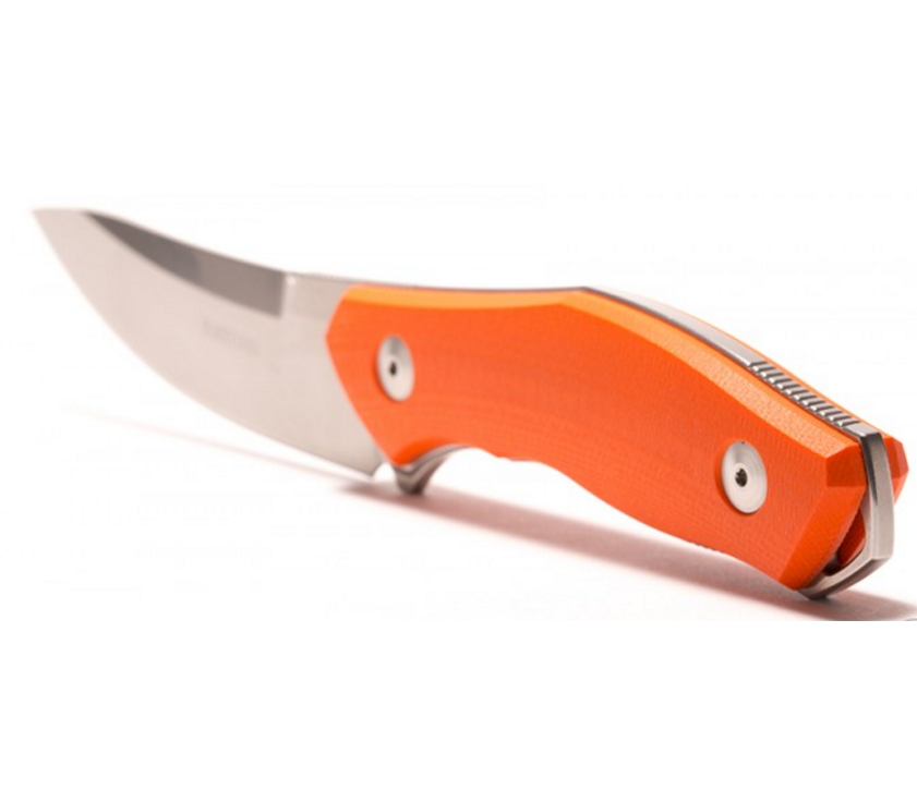 Нож с фиксированным клинком C.U.T. Fixed, Orange G-10 Scales, Stonewashed CPM® S30V™, Dmitry Sinkevich (SiDiS) Design, Kydex Sheath 10.6 см. - фото 4