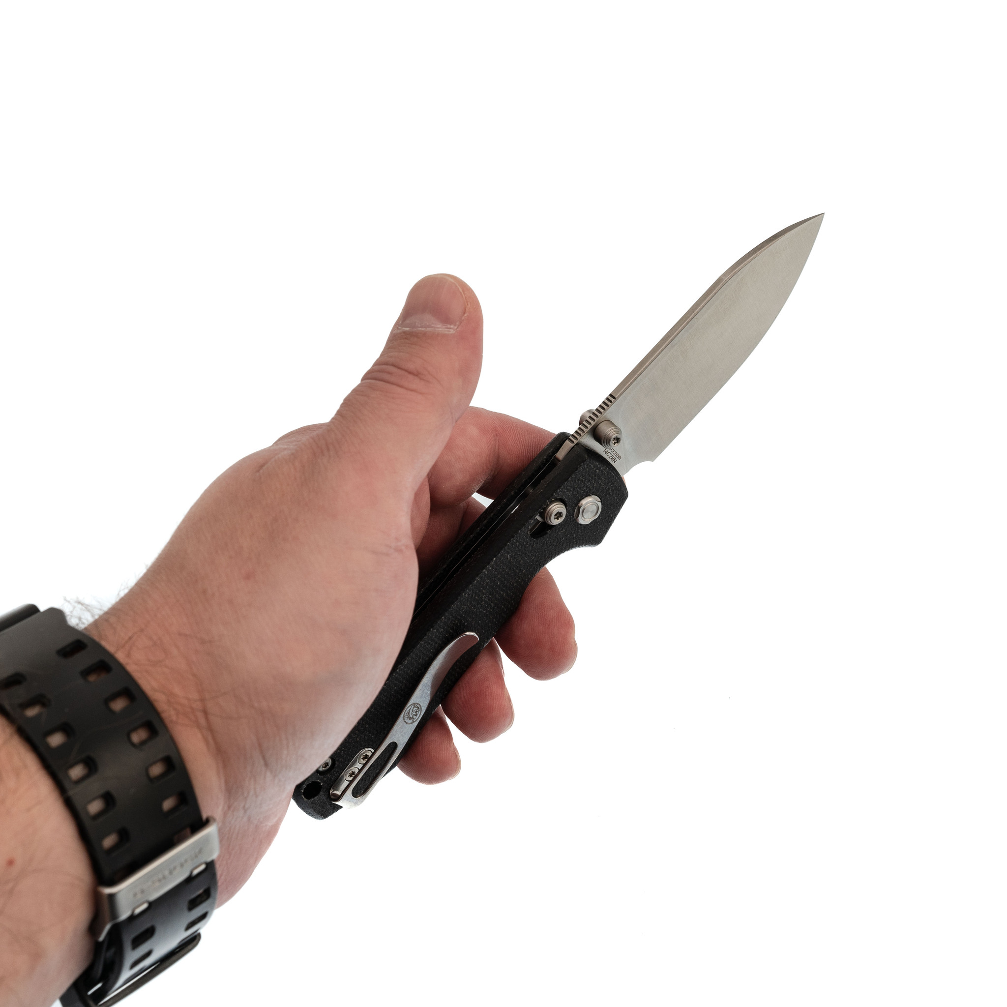 Складной нож Raccoon CB Vosteed, сталь 14C28N, рукоять микарта, черный - фото 6