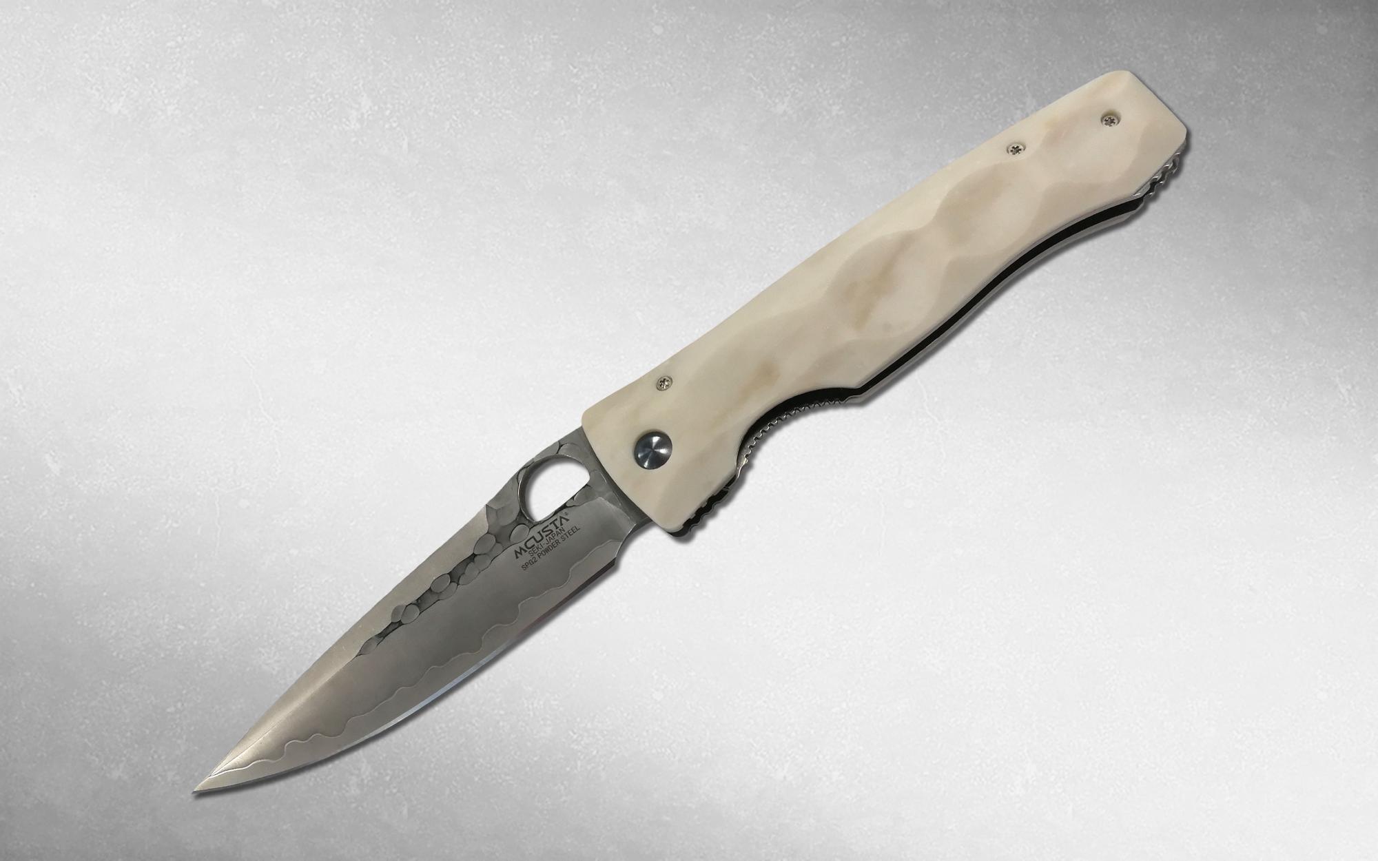 фото Складной нож mcusta elite mc-0126g, сталь spg2, рукоять corian® (искусственный камень)
