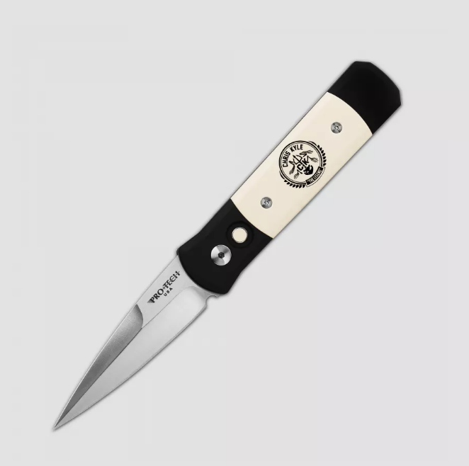 Автоматический складной нож Pro-Tech Godson Chris Kyle-the legend Logo сталь 154CM, рукоять алюминий - фото 1