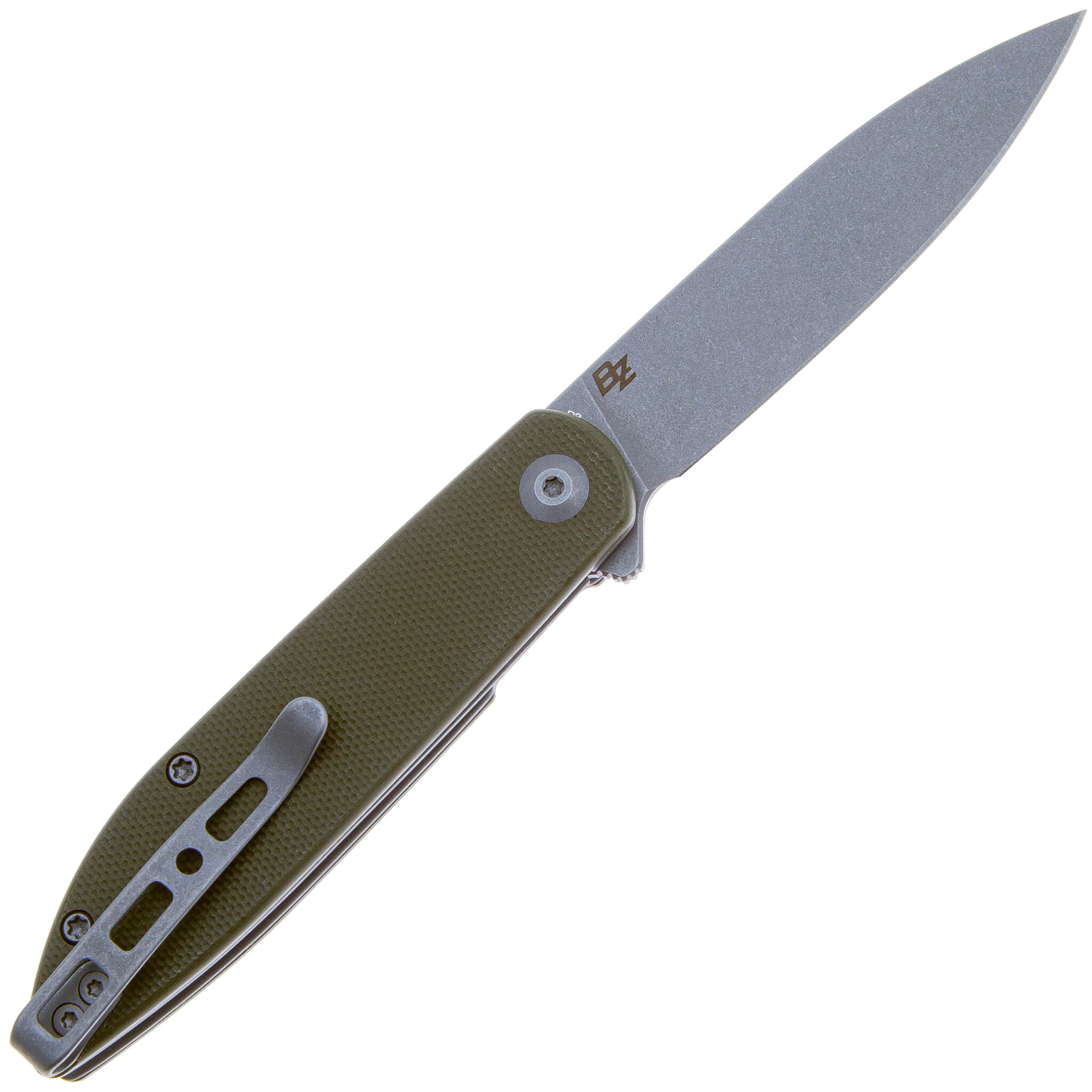 Складной нож Sencut Bocll II, сталь D2, рукоять G10, gray/OD green - фото 2