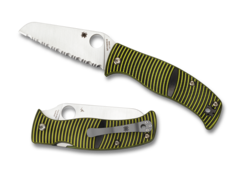 Фото Нож складной Caribbean Sheepfoot Serrated Spyderco, сталь LC200N, рукоять G10