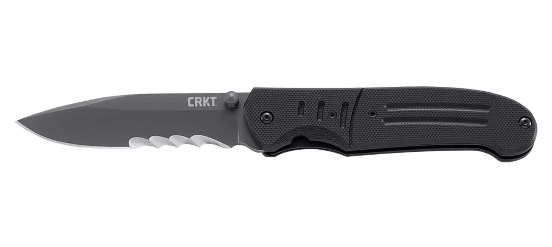 Полуавтоматический складной нож Ignitor T Veff Serrations™, CRKT 6865, сталь 8Cr14MoV Titanium Nitride, рукоять стеклотекстолит G10 - фото 6