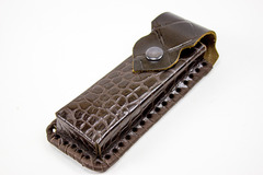 Фото Кожаный чехол для складного ножа, 130 мм