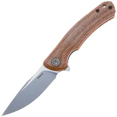 Фото Складной нож Petrified Fish Warrior, сталь K110, рукоять Brown Micarta