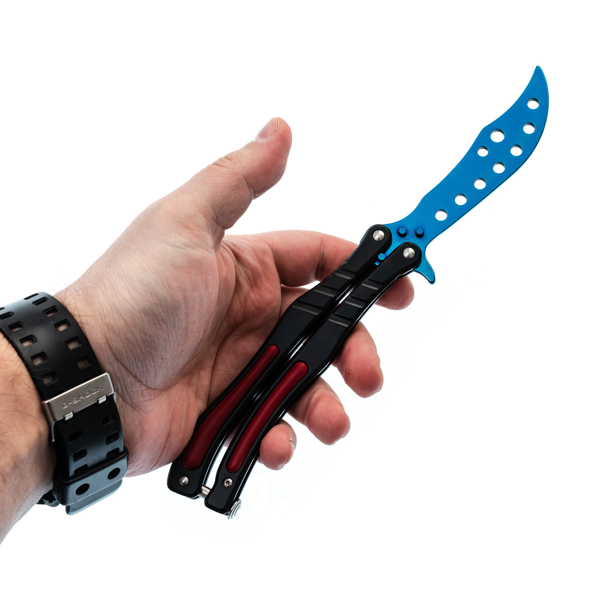 Тренировочный нож CS GO Скат, Blue - фото 7