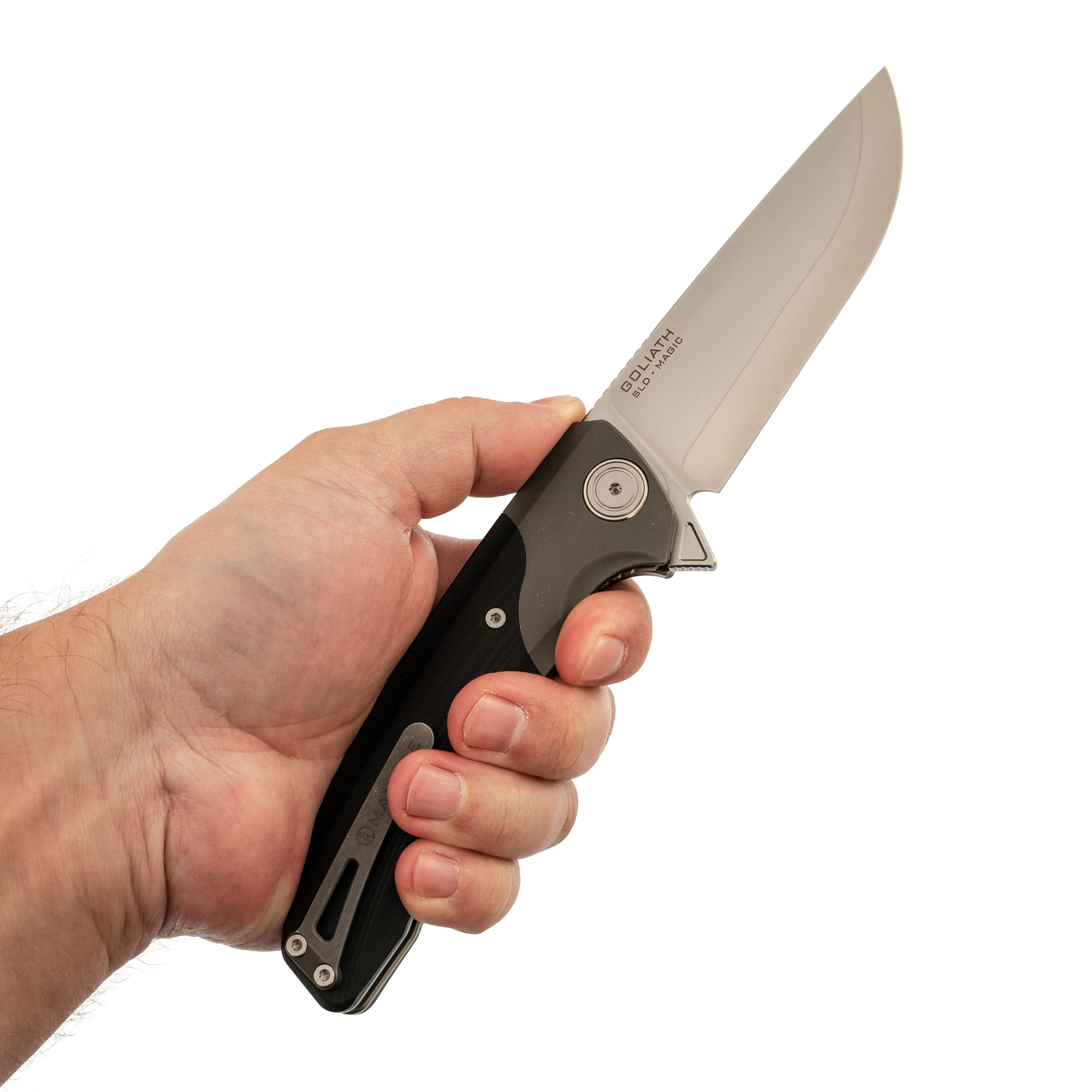 Складной нож Maxace Goliath, cталь SLD-Magic, рукоять G10, черный - фото 7