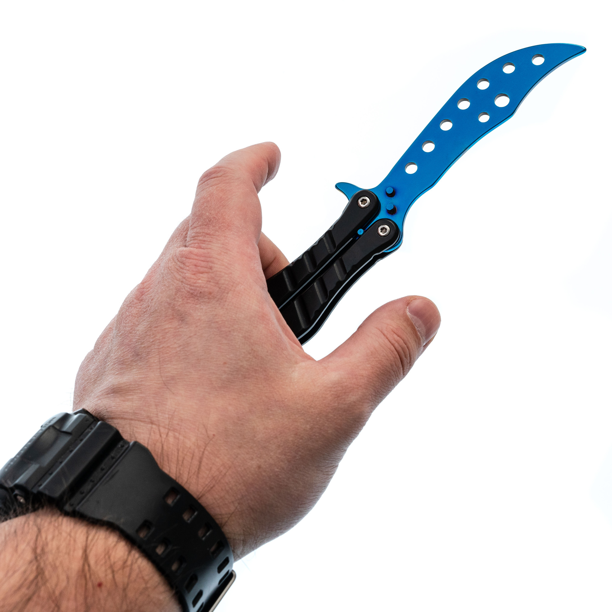 Тренировочный нож CS GO Скат, Blue - фото 6